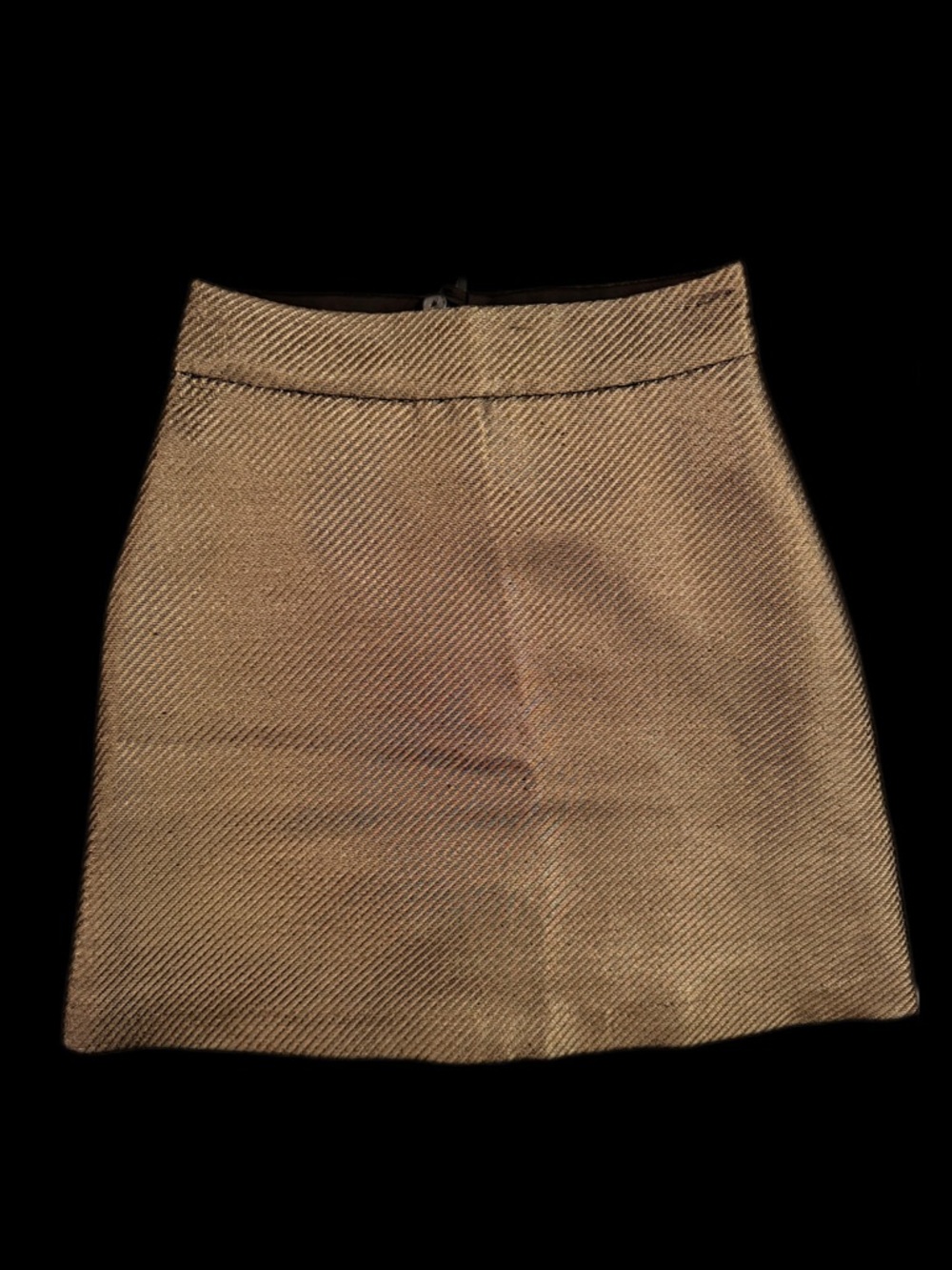 H&M Textured Mini Skirt in Taupe